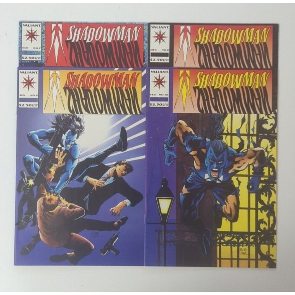 Lot Of 4 1992 Valiant Shadowman Comics #7-10 VF/NM Key 🗝️